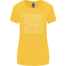 Carp Lines Fishing Fisherman Fish Angling Womens Wider Cut T-Shirt Yellow