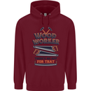 Carpenter Woodworker No App For That Mens 80% Cotton Hoodie Maroon