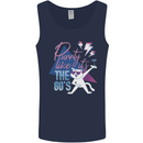 Cat Purrty Like It's the 80's Mens Vest Tank Top Navy Blue