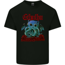Cathulhu Funny Cat Cthulhu Parody Kraken Mens Cotton T-Shirt Tee Top Black