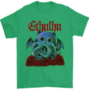 Cathulhu Funny Cat Cthulhu Parody Kraken Mens T-Shirt Cotton Gildan Irish Green