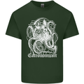 Catronomicon Devil Octopus Cat Mythology Mens Cotton T-Shirt Tee Top Forest Green