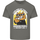 Cats I'm One of Those Morning People Funny Mens Cotton T-Shirt Tee Top Charcoal
