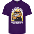 Cats I'm One of Those Morning People Funny Mens Cotton T-Shirt Tee Top Purple