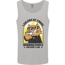 Cats I'm One of Those Morning People Funny Mens Vest Tank Top Sports Grey