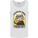 Cats I'm One of Those Morning People Funny Mens Vest Tank Top White