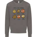 Cats Types of Coffee Drinkers Mens Sweatshirt Jumper Charcoal