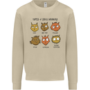 Cats Types of Coffee Drinkers Mens Sweatshirt Jumper Sand