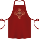 Celestial Elements Astrology Star Sign Cotton Apron 100% Organic Maroon