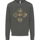 Celestial Elements Astrology Star Sign Kids Sweatshirt Jumper Storm Grey