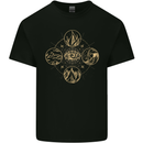 Celestial Elements Astrology Star Sign Kids T-Shirt Childrens Black