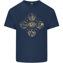 Celestial Elements Astrology Star Sign Kids T-Shirt Childrens Navy Blue