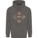 Celestial Elements Astrology Star Sign Mens 80% Cotton Hoodie Charcoal
