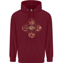 Celestial Elements Astrology Star Sign Mens 80% Cotton Hoodie Maroon