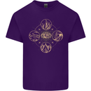 Celestial Elements Astrology Star Sign Mens Cotton T-Shirt Tee Top Purple