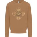 Celestial Elements Astrology Star Sign Mens Sweatshirt Jumper Caramel Latte