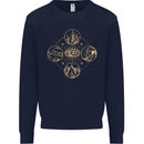 Celestial Elements Astrology Star Sign Mens Sweatshirt Jumper Navy Blue