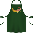 Censored Banana Funny Rude Sexy Cotton Apron 100% Organic Forest Green