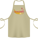 Censored Banana Funny Rude Sexy Cotton Apron 100% Organic Khaki