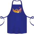 Censored Banana Funny Rude Sexy Cotton Apron 100% Organic Royal Blue