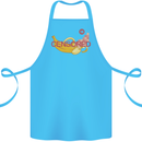 Censored Banana Funny Rude Sexy Cotton Apron 100% Organic Turquoise