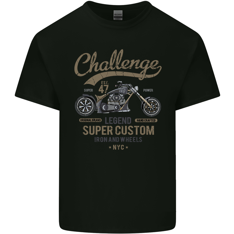 Challenge Legend Custom Chopper Motorbike Mens Cotton T-Shirt Tee Top Black