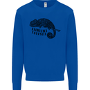 Chameleon Reinvent Yourself Mens Sweatshirt Jumper Royal Blue