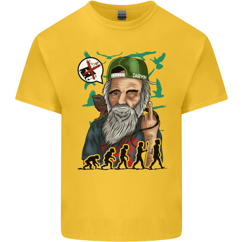Charles Darwin Evolution Atheist Atheism Kids T-Shirt Childrens Yellow