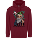 Charles Darwin Evolution Atheist Atheism Mens 80% Cotton Hoodie Maroon