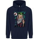 Charles Darwin Evolution Atheist Atheism Mens 80% Cotton Hoodie Navy Blue