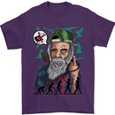 Charles Darwin Evolution Atheist Atheism Mens T-Shirt Cotton Gildan Purple