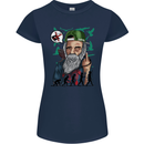 Charles Darwin Evolution Atheist Atheism Womens Petite Cut T-Shirt Navy Blue