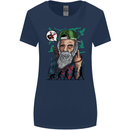 Charles Darwin Evolution Atheist Atheism Womens Wider Cut T-Shirt Navy Blue