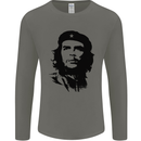 Che Guevara Silhouette Mens Long Sleeve T-Shirt Charcoal