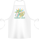 Cheers Dad Beer & Bottle Funny Father's Day Cotton Apron 100% Organic White