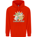 Cheers Dad Beer & Bottle Funny Father's Day Mens 80% Cotton Hoodie Bright Red