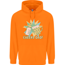 Cheers Dad Beer & Bottle Funny Father's Day Mens 80% Cotton Hoodie Orange