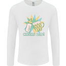 Cheers Dad Beer & Bottle Funny Father's Day Mens Long Sleeve T-Shirt White