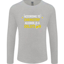 Chemistry Alcohol Is a Solution Funny Mens Long Sleeve T-Shirt Sports Grey