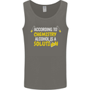 Chemistry Alcohol Is a Solution Funny Mens Vest Tank Top Charcoal