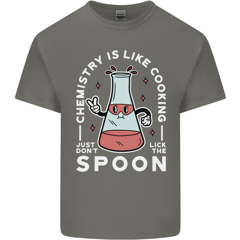 Chemistry is Like Cooking Funny Science Mens Cotton T-Shirt Tee Top Charcoal