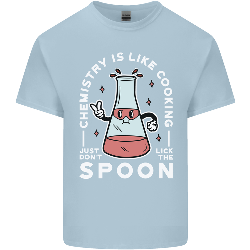 Chemistry is Like Cooking Funny Science Mens Cotton T-Shirt Tee Top Light Blue