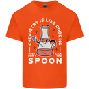 Chemistry is Like Cooking Funny Science Mens Cotton T-Shirt Tee Top Orange