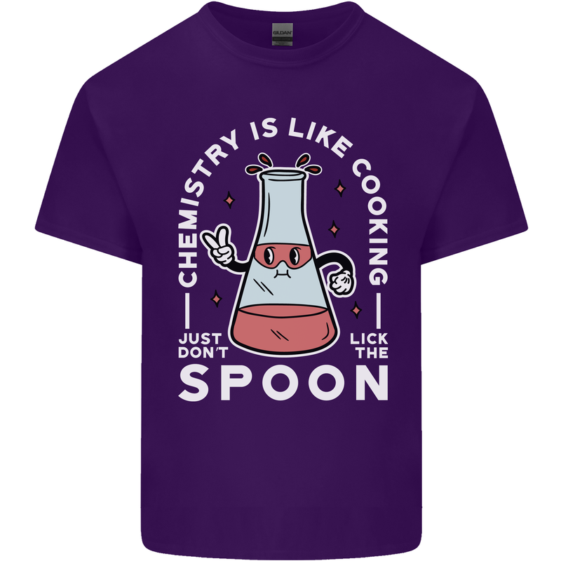 Chemistry is Like Cooking Funny Science Mens Cotton T-Shirt Tee Top Purple