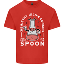 Chemistry is Like Cooking Funny Science Mens Cotton T-Shirt Tee Top Red