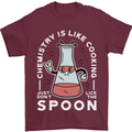 Chemistry is Like Cooking Funny Science Mens T-Shirt Cotton Gildan Maroon