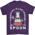 Chemistry is Like Cooking Funny Science Mens T-Shirt Cotton Gildan Purple