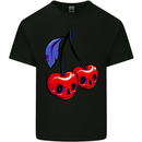 Cherry Skulls Mens Cotton T-Shirt Tee Top Black
