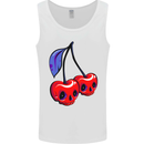 Cherry Skulls Mens Vest Tank Top White