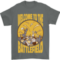 Chess Battlefield Funny Mens T-Shirt Cotton Gildan Charcoal